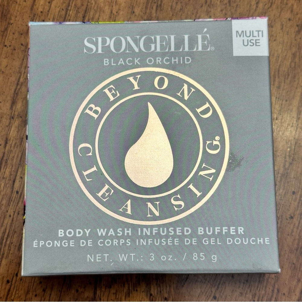 New- Spongelle Multi Use Black Orchid Body Wash Infused Buffer Sponge